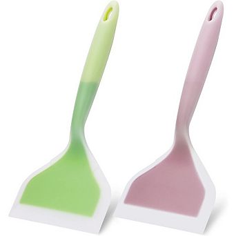 2-Pack Silicone Pancake Spatula Heat-Resistant, Wide Flexible Turner