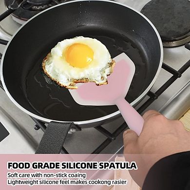 2-Pack Silicone Pancake Spatula Heat-Resistant, Wide Flexible Turner