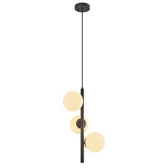 ZLAIQB 3-Light MidCentury Globe Height Adjustable 12.99" Pendant Light