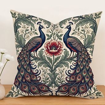 Outdoor Waterproof Decorative Throw Pillow Cover, 18", 1 Pack, Animals Tropical Floral