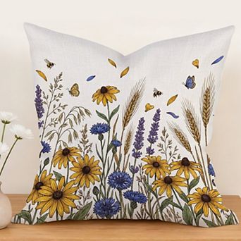 Outdoor Waterproof Decorative Throw Pillow Cover, 18", 1 Pack, Animals Tropical Floral