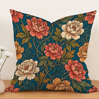Decorative Throw Pillow, William Morris Art 18" Waterproof Cushion Sham Singular