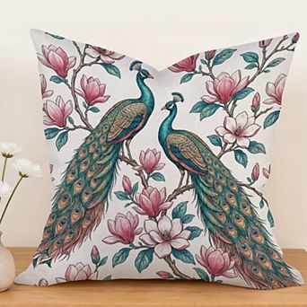 Outdoor Waterproof Decorative Throw Pillow Cover, 18", Floral Decor for Home Farmhouse