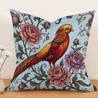 Outdoor Waterproof Decorative Throw Pillow Cover, 18", Floral Decor for Home Farmhouse