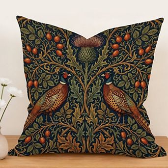 Outdoor Waterproof Decorative Throw Pillow Cover, 18", Floral Decor for Home Farmhouse