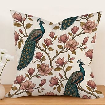 Outdoor Waterproof Decorative Throw Pillow Cover, 18", Floral Decor for Home Farmhouse