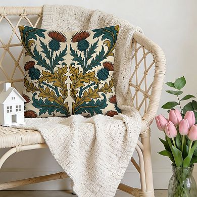 William Morris Throw Pillow Cover, 18" Cushion Cover Botanical Floral Art Home Decor
