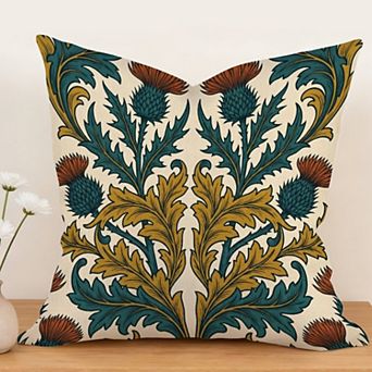 William Morris Throw Pillow Cover, 18" Cushion Cover Botanical Floral Art Home Decor