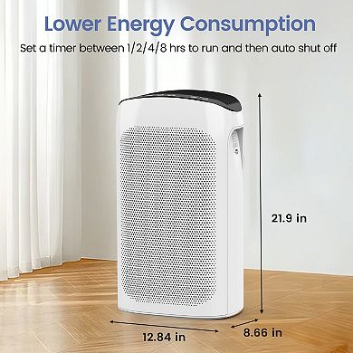 495 sq. ft. 3-Speed HEPA - True Portable Console Air Purifier,with Timer and Ultra-Quiet Sleep Mode