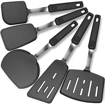 5 pc Silicone Spatula Set, Heat-Resistant, Stainless Steel Core