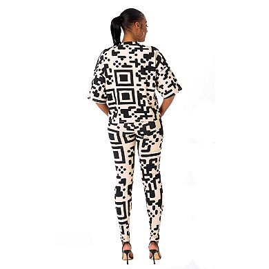 Women's QR Print Oversized T-shirt