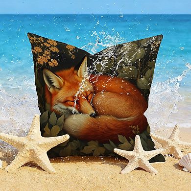 Outdoor Decorative Throw Pillow Cover, 18", Waterproof Cotton Linen Fabric Pillowcase