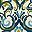 Blue Green Damask