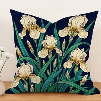 Outdoor Decorative Throw Pillow Cover Chinoiserie, 18", 1 Pack, Japanese Style Art Print