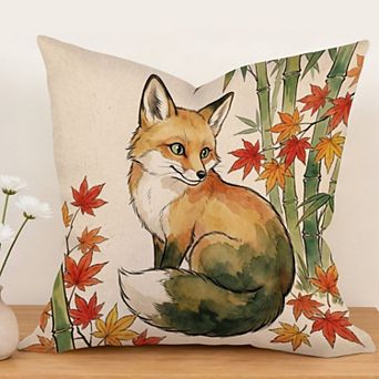 Outdoor Decorative Throw Pillow Cover, 18", Waterproof Cotton Linen Fabric Pillowcase