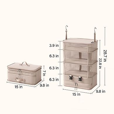 Hanging Travel Organizer Bag Foldable Portable Luggage Storage Bag for Clothes Accessories