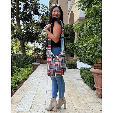 Kathmandu Collection Patchwork Striped Hobo Bag