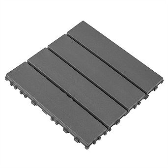 44 Pack 12x12 in Interlocking Decking Tiles Waterproof All Weather Patio Flooring for Backyard