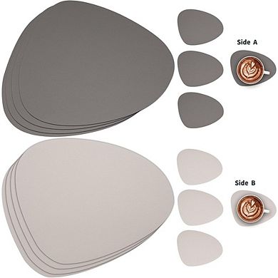 Dual-Sided Faux Leather Placemats, Waterproof Non-Slip Mats