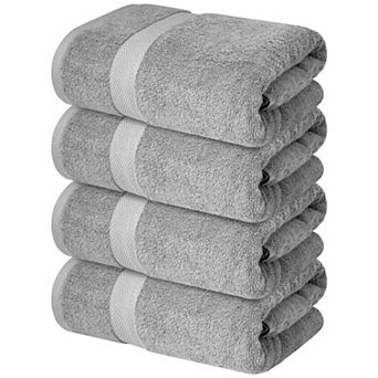 BOGASYL Cotton Bath Towels Set of 4, Absorbent & Quick-Dry Towels for Bath, Gym, Spa & Hotel