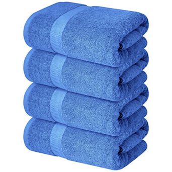 BOGASYL Cotton Bath Towels Set of 4, Absorbent & Quick-Dry Towels for Bath, Gym, Spa & Hotel