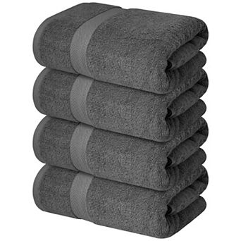 BOGASYL Cotton Bath Towels Set of 4, Absorbent & Quick-Dry Towels for Bath, Gym, Spa & Hotel