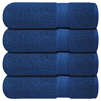 BOGASYL Cotton Bath Towels Set of 4, Absorbent & Quick-Dry Towels for Bath, Gym, Spa & Hotel