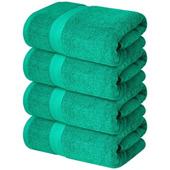 BOGASYL Cotton Bath Towels Set of 4, Absorbent & Quick-Dry Towels for Bath, Gym, Spa & Hotel