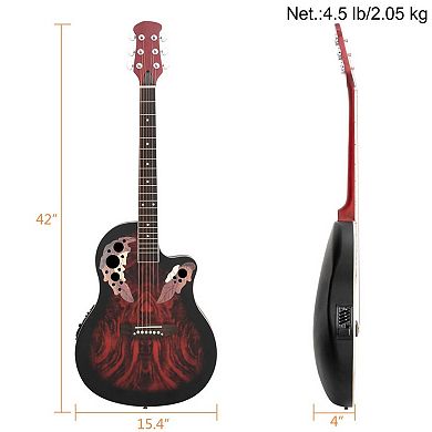 Full-Size Cutaway Acoustic-Electric Guitar with Spruce Top, EQ Pickup