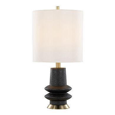 Loheer Contemporary Polyresin Table Lamp Set with Linen Shade