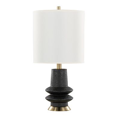 Loheer Contemporary Polyresin Table Lamp Set with Linen Shade