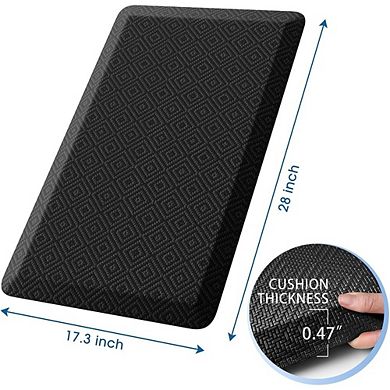 Cushioned Anti Fatigue Kitchen Mat Water Resistant Non Slip Standing Rug