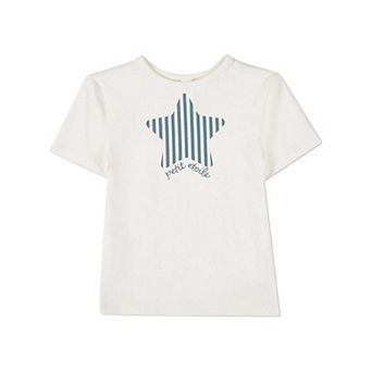 Boys "Petit Etoile" Cotton-Rich Star-Themed Short-Sleeve T-Shirt