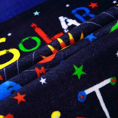 Area Rug Playroom Mat Soft Non Slip Nursery Play Mat Galaxy Outer Space Educational Rug