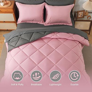 7-Piece Bed in a Bag Queen Comforter Set Down Alternative All-Season Bedding
