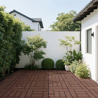 44 Pack 12x12 in Heavy Duty Decking Tiles High Load Bearing Interlocking Floor for Backyard