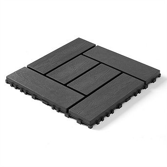 44 Pack 12x12 in Heavy Duty Decking Tiles High Load Bearing Interlocking Floor for Backyard