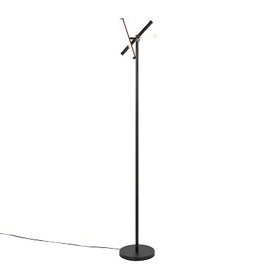 Loheer Modern Swivel Floor Lamp with Metal Base