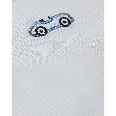 2 Piece Boys "Vintage Race Car" Embroidered Pull-On Pajama Set