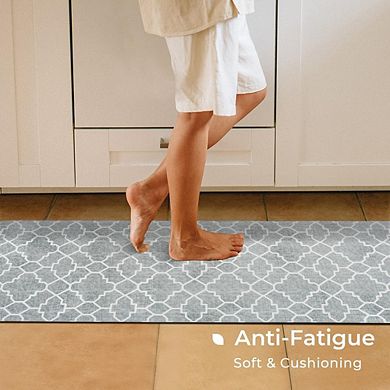 Anti Fatigue Kitchen Mat Set Cushioned Waterproof Non Slip Boho Floor Rugs