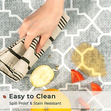 Anti Fatigue Kitchen Mat Set Cushioned Waterproof Non Slip Boho Floor Rugs