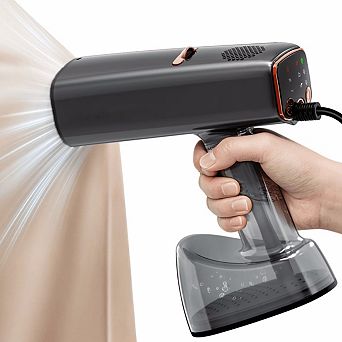 LOHEER Vacuum Steamer for Clothes 5000Pa Suction, 1750W, 440ml Tank, 2-in-1 Steaming & Ironing