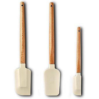 3 pc Silicone Spatula Set, Heat-Resistant, Nonstick Baking Utensils