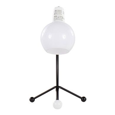Loheer Contemporary Metal Task Lamp with Plastic Shade