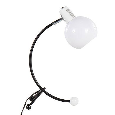 Loheer Contemporary Metal Task Lamp with Plastic Shade