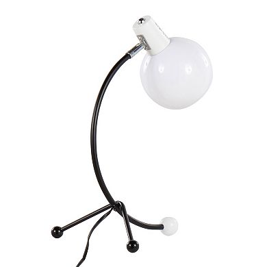 Loheer Contemporary Metal Task Lamp with Plastic Shade