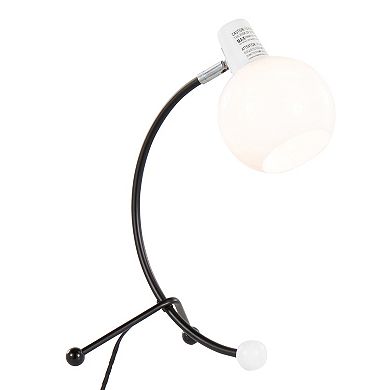 Loheer Contemporary Metal Task Lamp with Plastic Shade