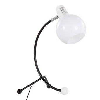 Loheer Contemporary Metal Task Lamp with Plastic Shade