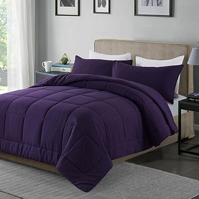 Down Alternative Comforter Set, Soft Lightweight All-Season Bedding with Pillowcases