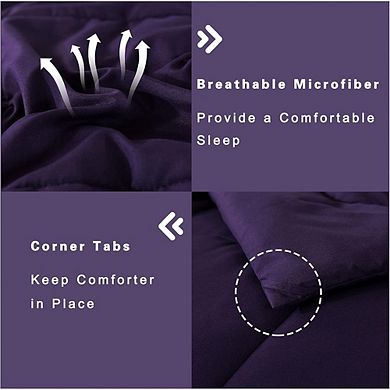 Down Alternative Comforter Set, Soft Lightweight All-Season Bedding with Pillowcases